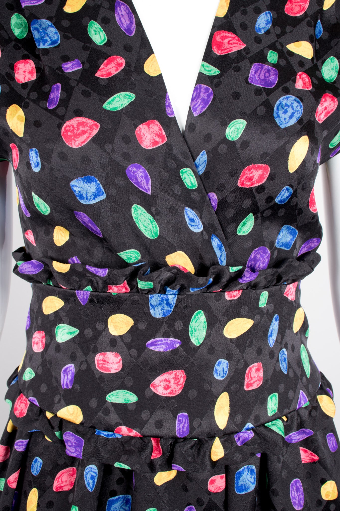 Richilene Candy Crush Jewel Print Silk Dress