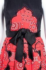 Pat Sandler Vintage Bandana Picnic Patchwork Cutout Dress