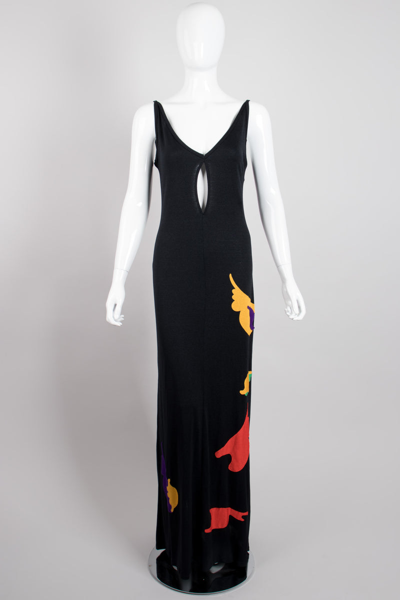 Giorgio Sant'Angelo 4U2 Keyhole Appliqué Jersey Dress