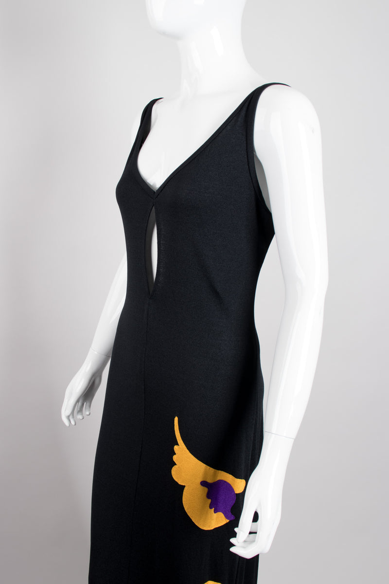 4U2 Keyhole Appliqué Jersey Dress