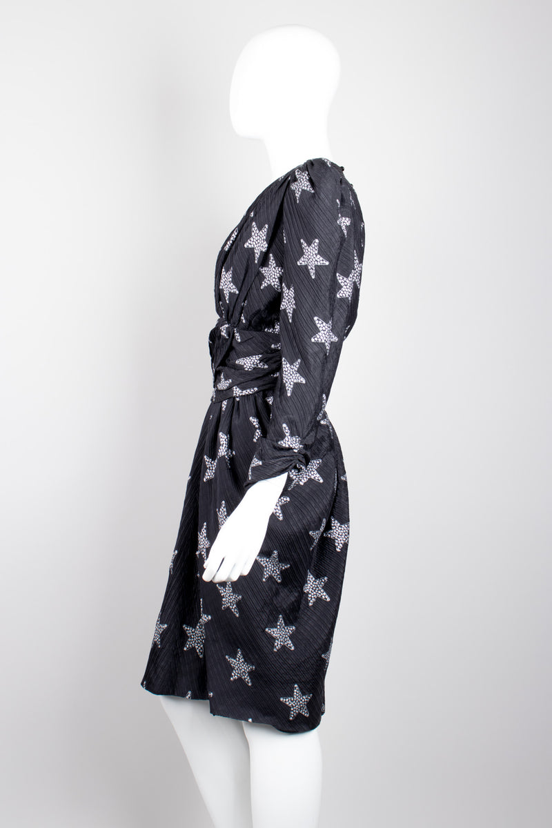 Lanvin Vintage Film Noir Silver Stars Dress