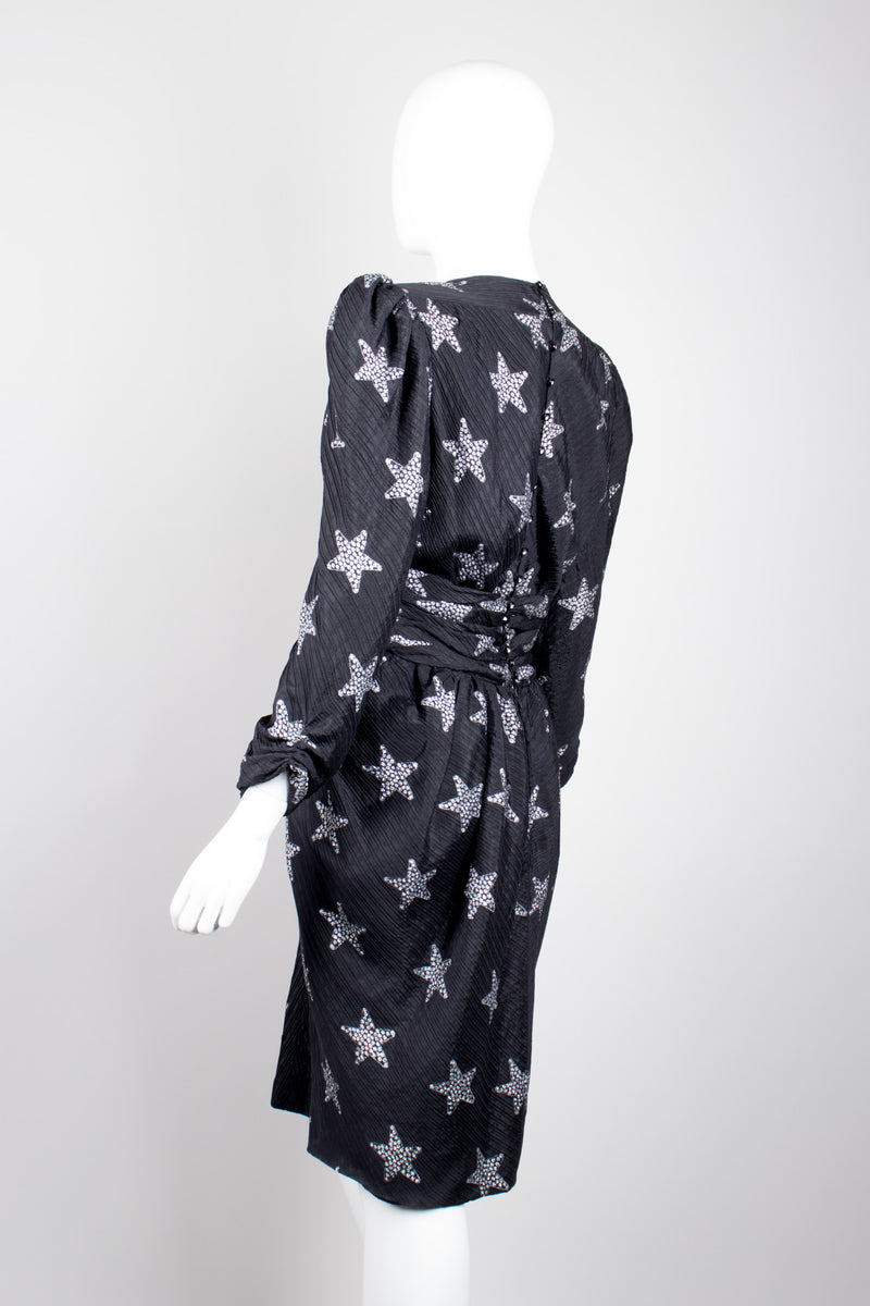 Lanvin Vintage Film Noir Silver Stars Dress