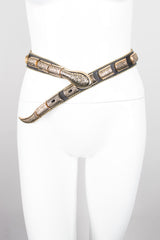 Streets Ahead Vintage 90s Leather Metal Snake Belt