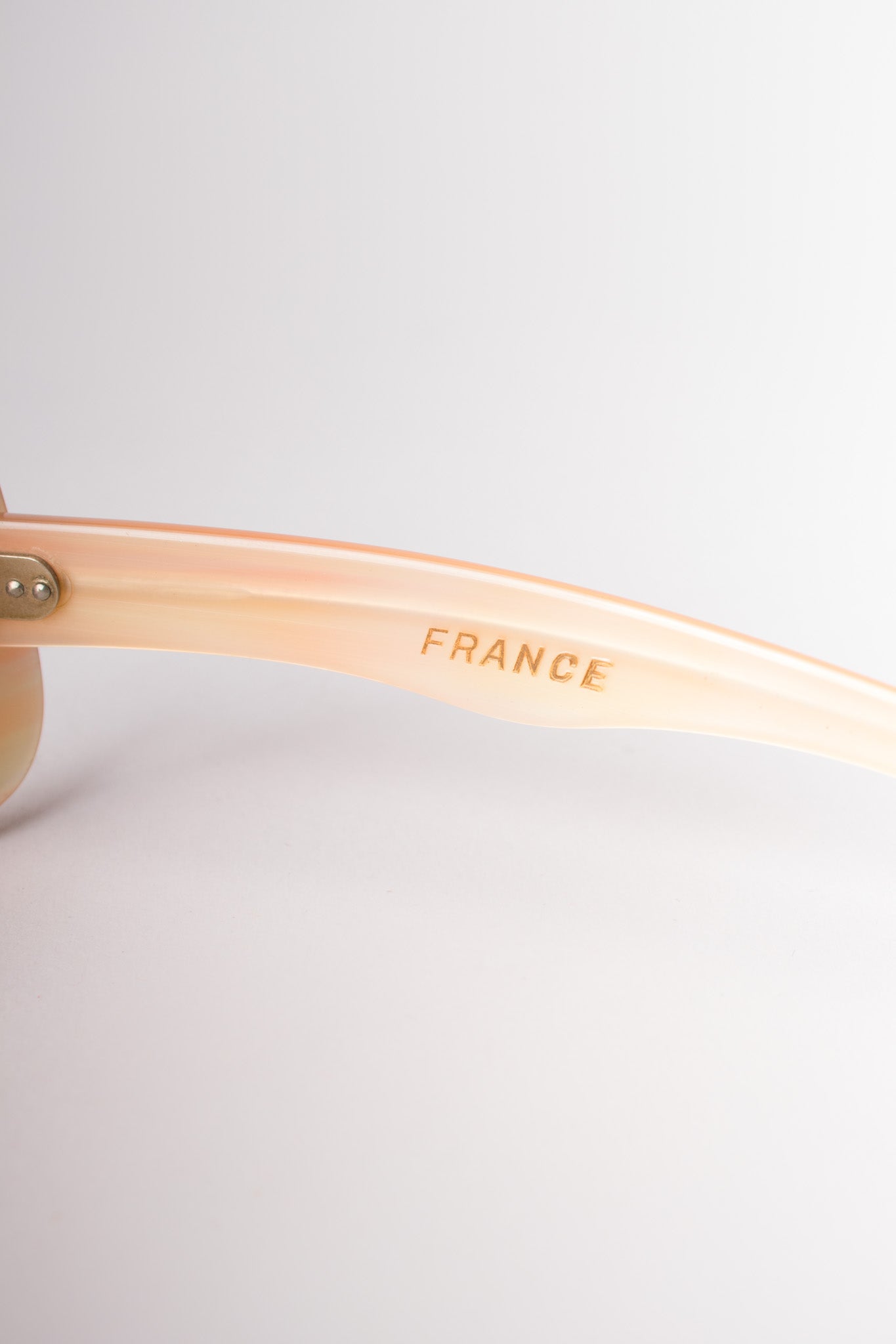 Retro Rectangle Peachy Pink Mother of Pearl Sunglasses