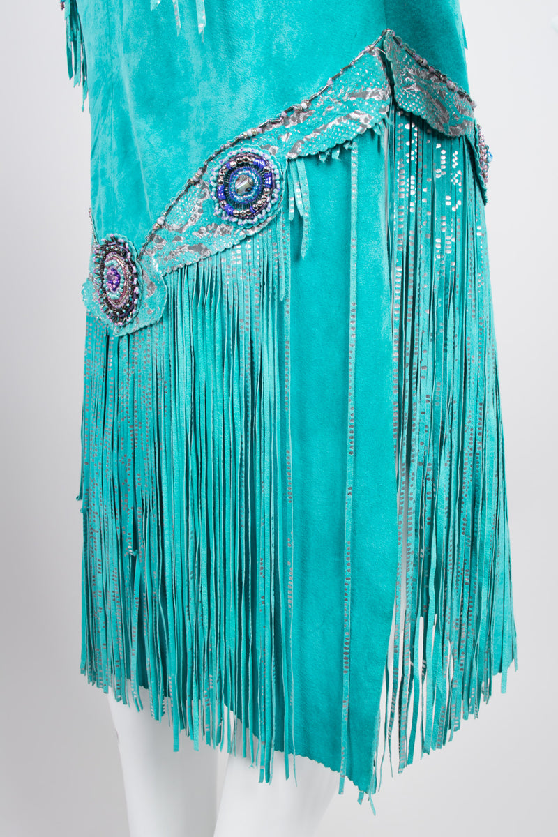 Vintage Suede Festival Fringe Pocahontas Dress