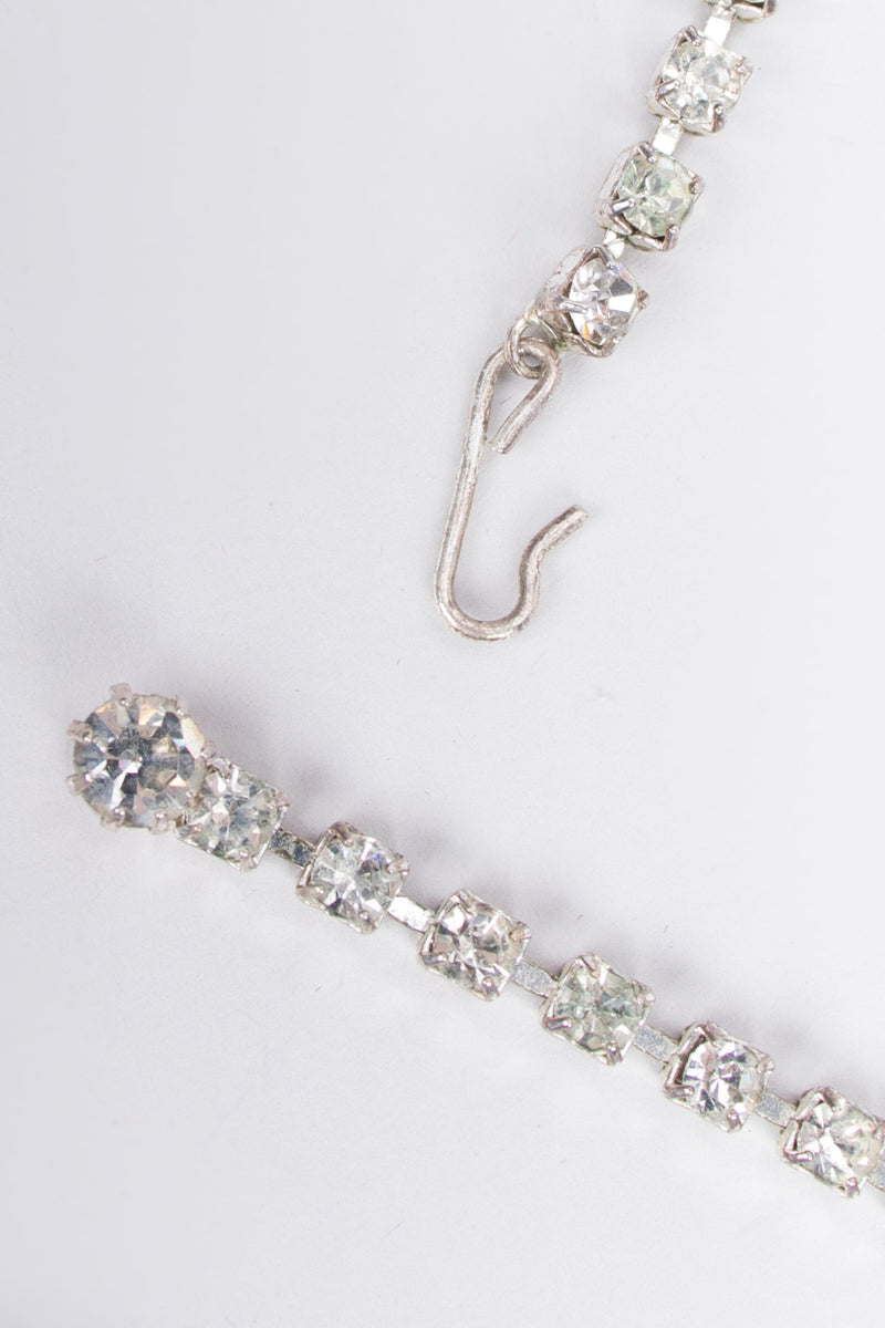 Rhinestone Necktie Vintage Necklace