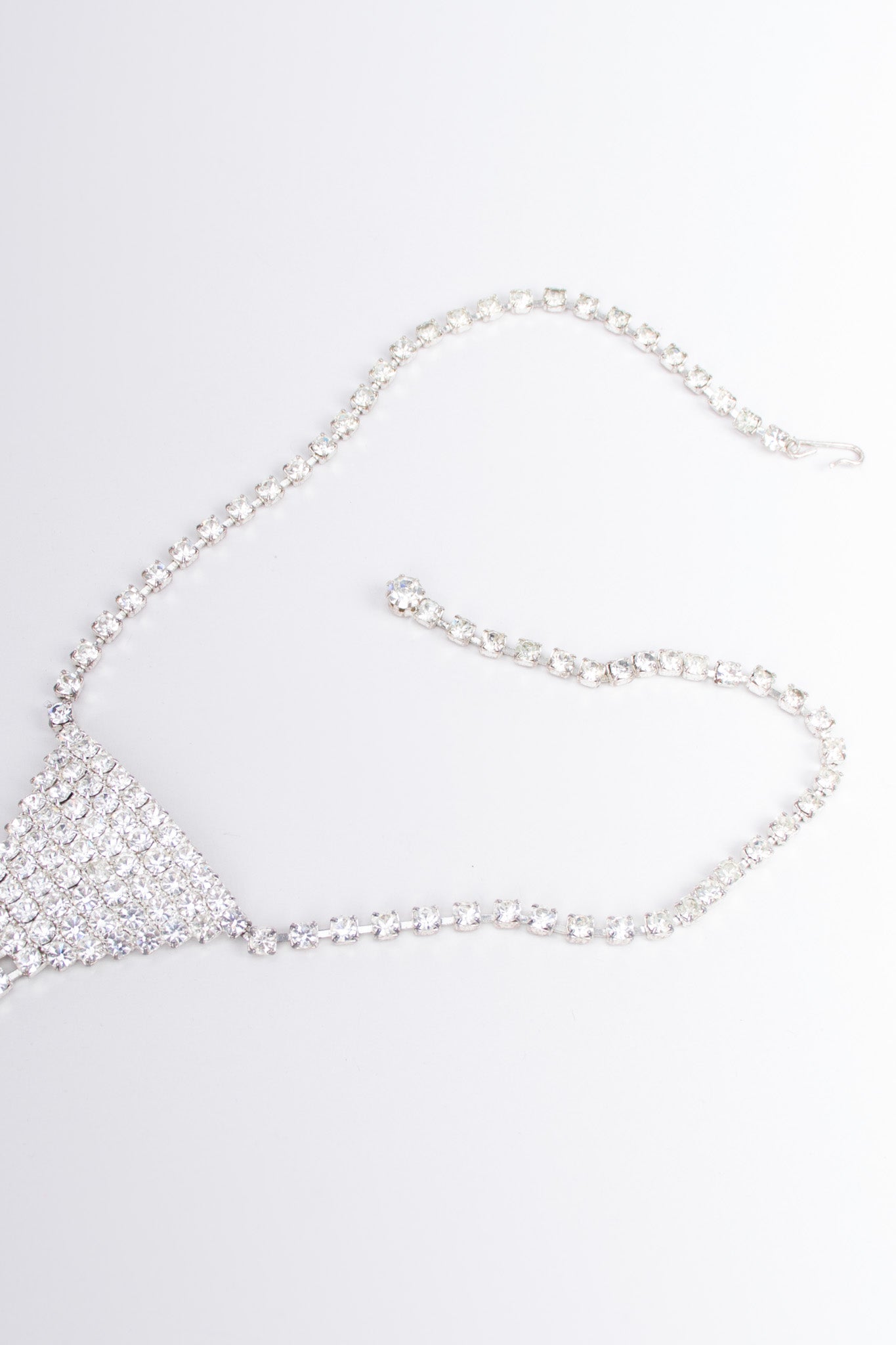 Rhinestone Necktie Vintage Necklace