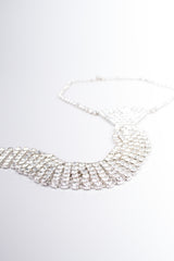 Rhinestone Necktie Vintage Necklace