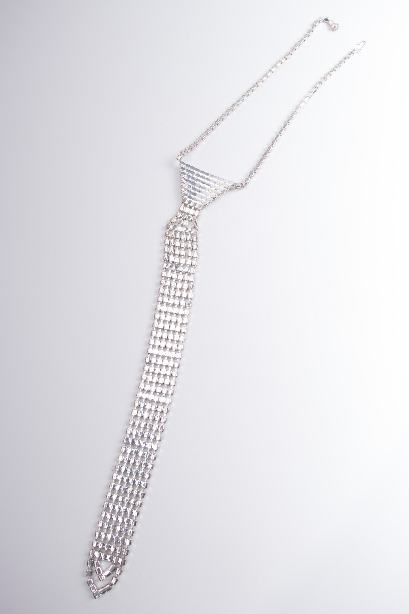 Rhinestone Necktie Vintage Necklace