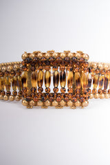 William de Lillo Vintage Glass Tortoiseshell Bead Belt