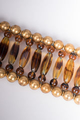 William de Lillo Vintage Glass Tortoiseshell Bead Belt