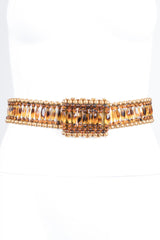 William de Lillo Vintage Glass Tortoiseshell Bead Belt