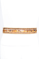 William de Lillo Vintage Glass Tortoiseshell Bead Belt