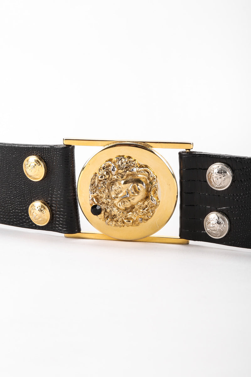 Mixed Metal Studded Medusa Belt