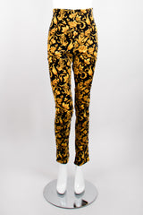 Gianni Versace Baroque Velvet Print Cigarette Pant