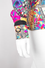 Gianni Versace Mixed Print Silk Shirt