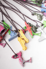 Miniature Vintage Metal Toy Rainbow Waterfall Bib Necklace