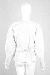 Jean Claude Jitrois Leather Wrap Embroidered Wing Jacket